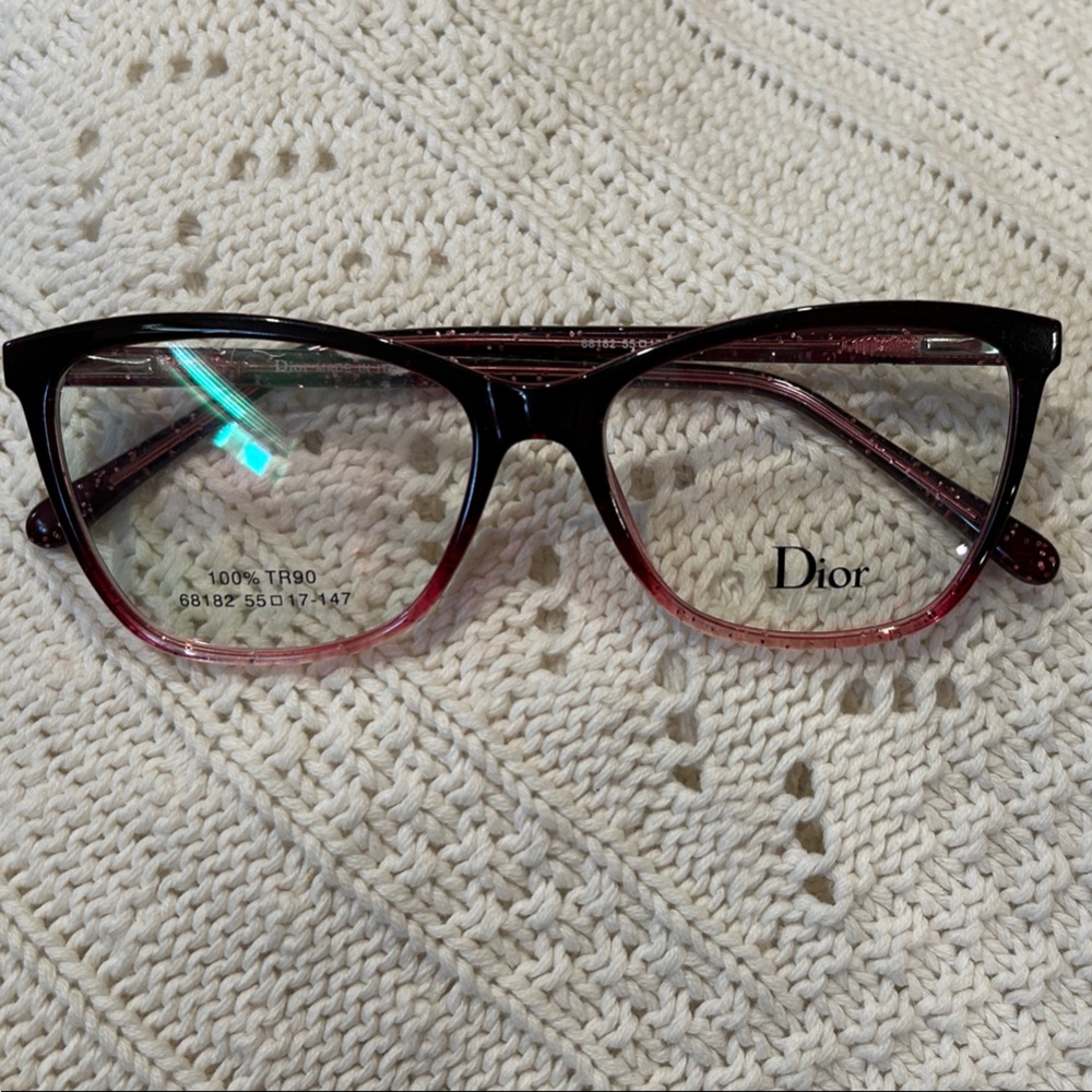 Dior Dark purple to Pink Gradient Cat-Eye Glasses
